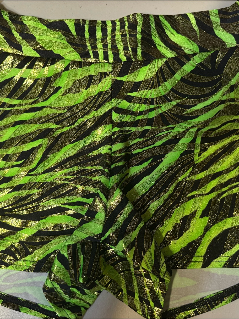 Coquetry Neon Green Zebra Print Women’s Shorts